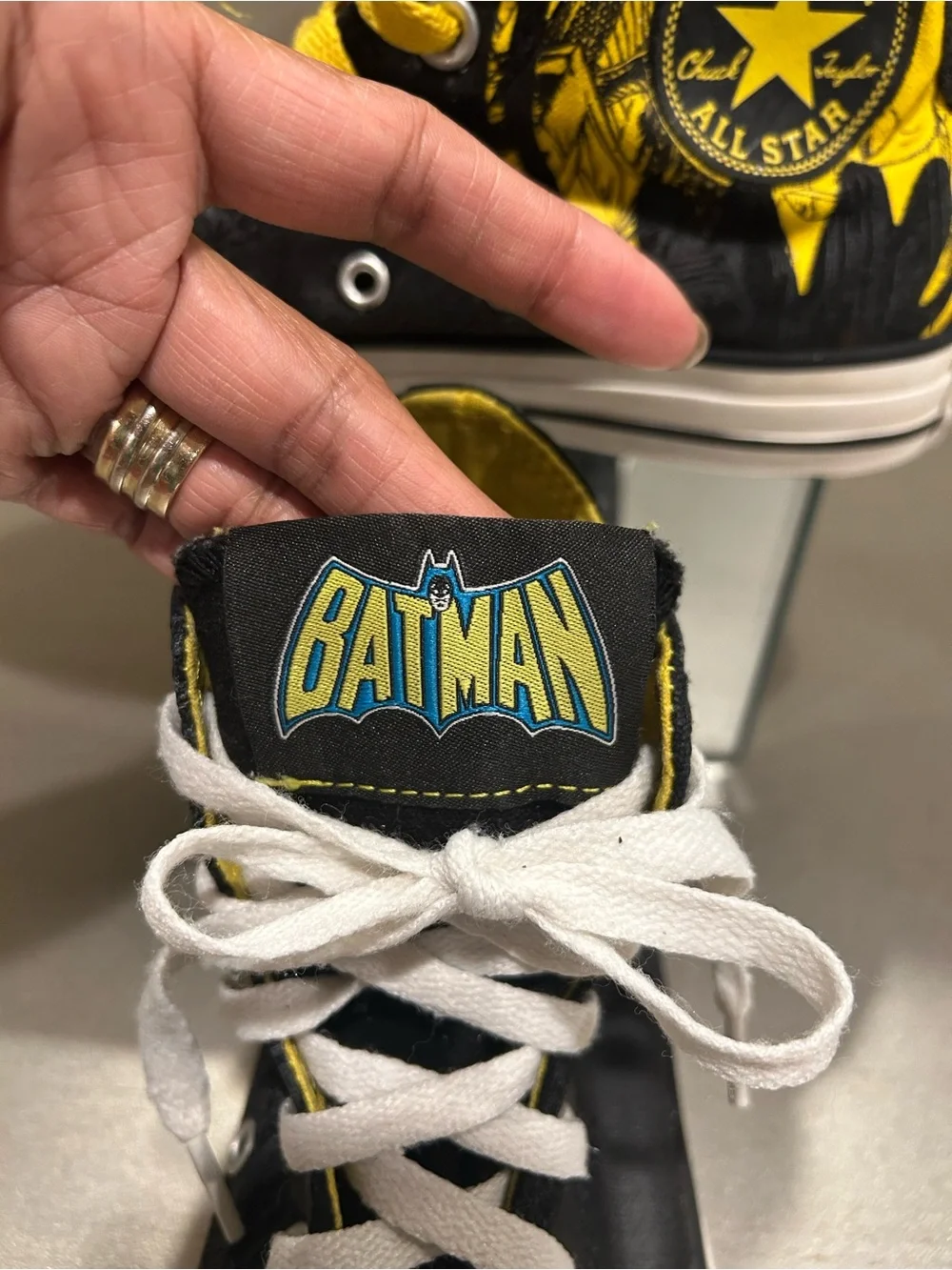 Converse Batman High Top Sneakers -  All-Star Black & Yellow